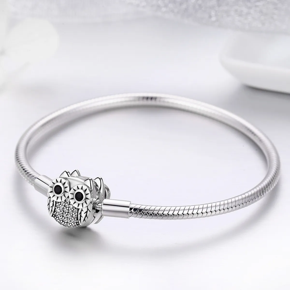 Silver hot sale owl bracelet