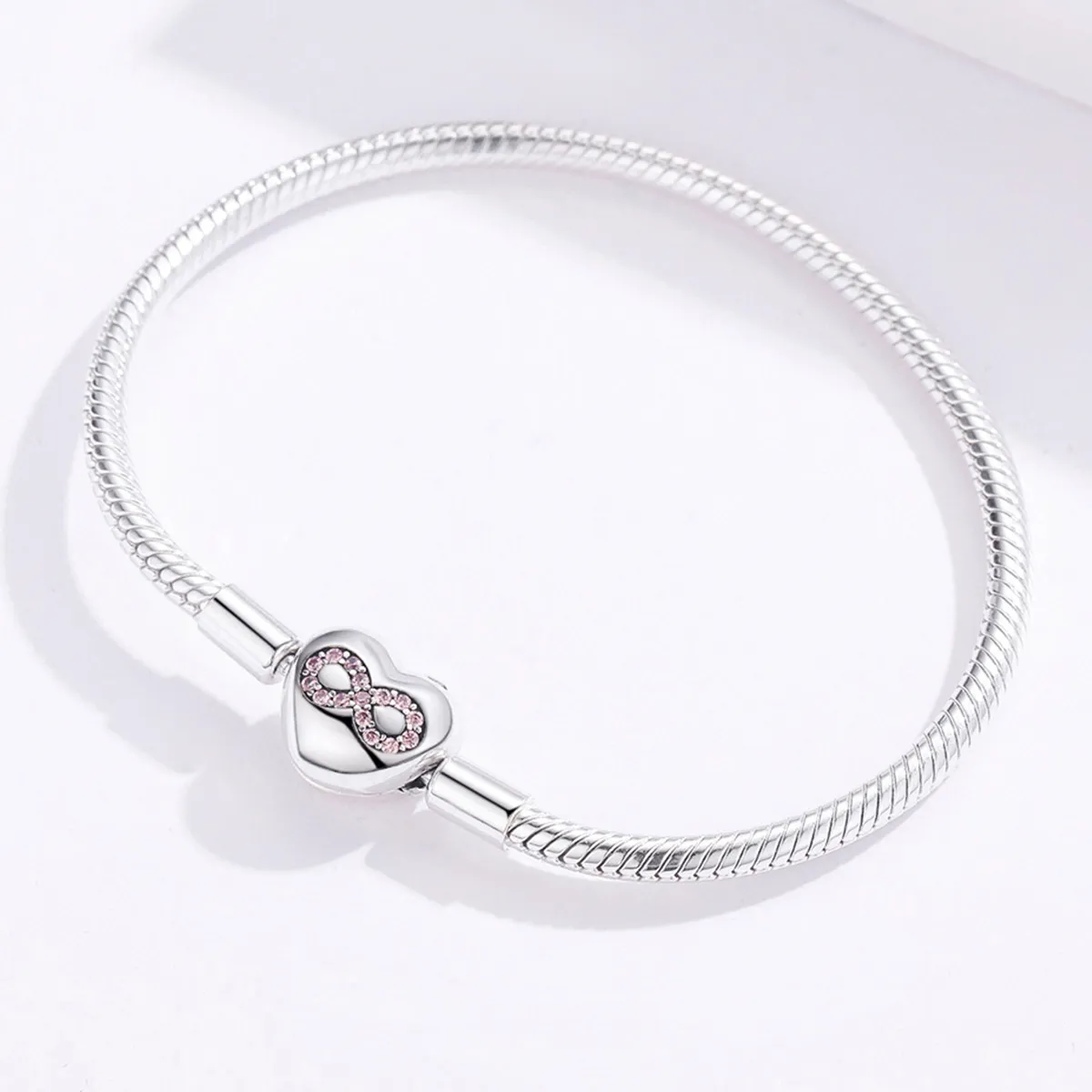 Pandora Moments Style Silver Heart of Eternity Slider Bracelet - SCB142