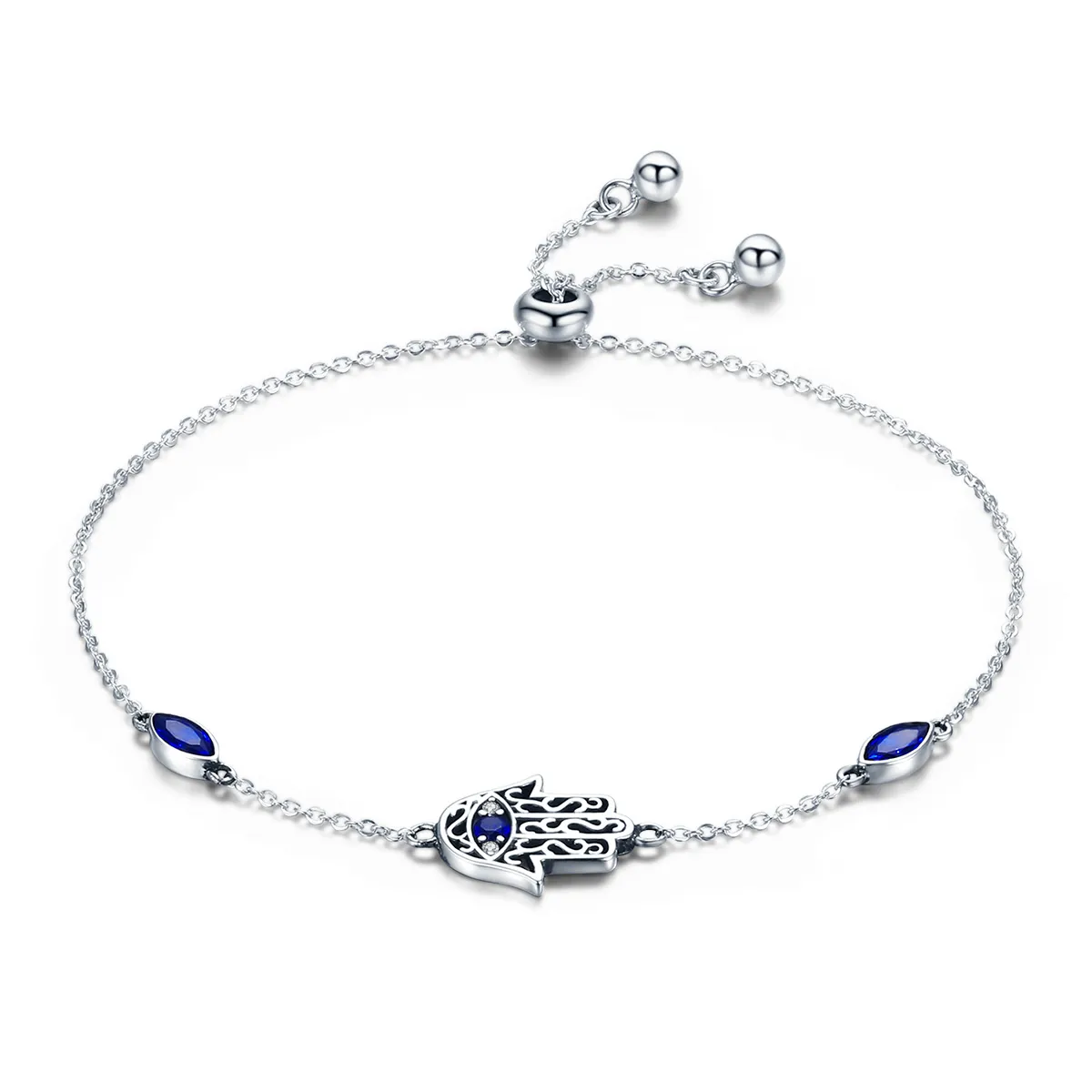 pandora style silver spoil chain slider bracelet scb076