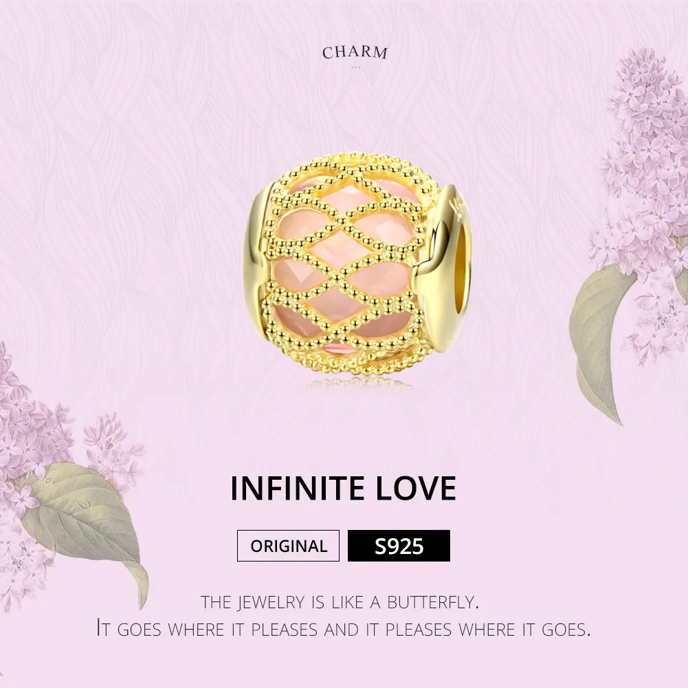 Pandora Style Gold-Plated Infinite Love Charm - SCC1315