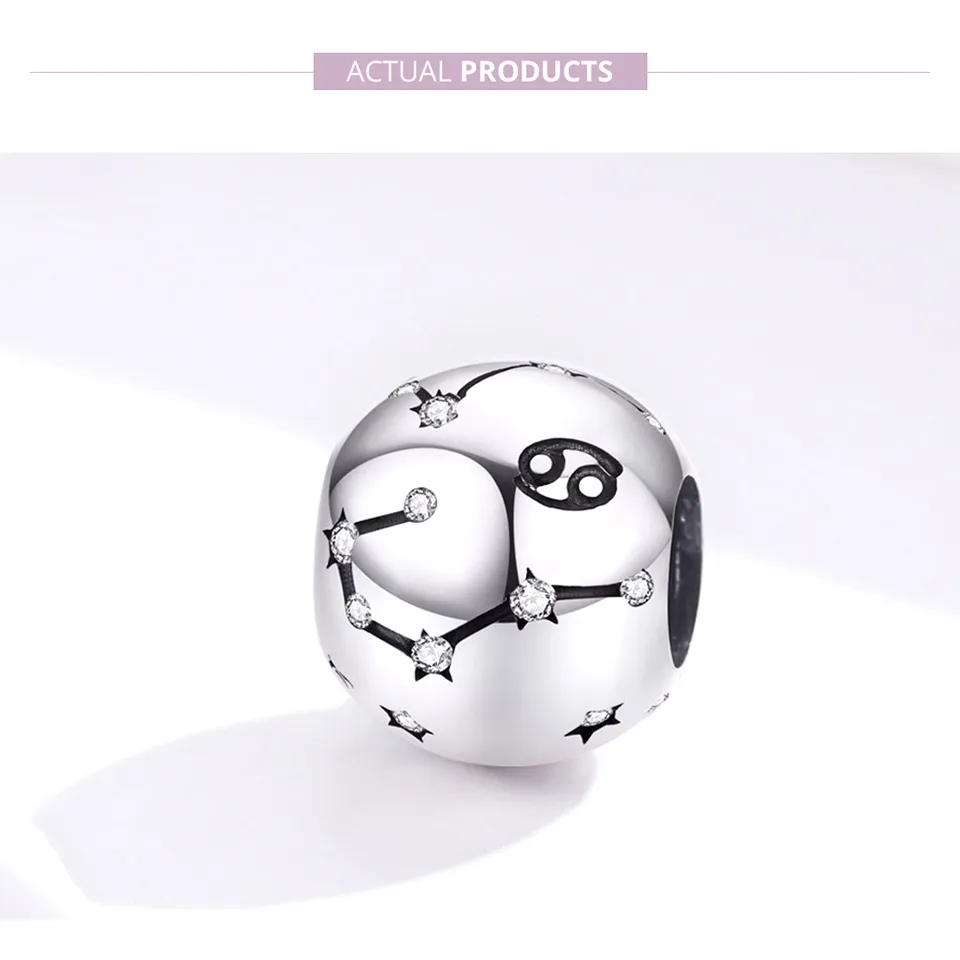 Pandora Style Silver Cancer Charm - SCC1218-4