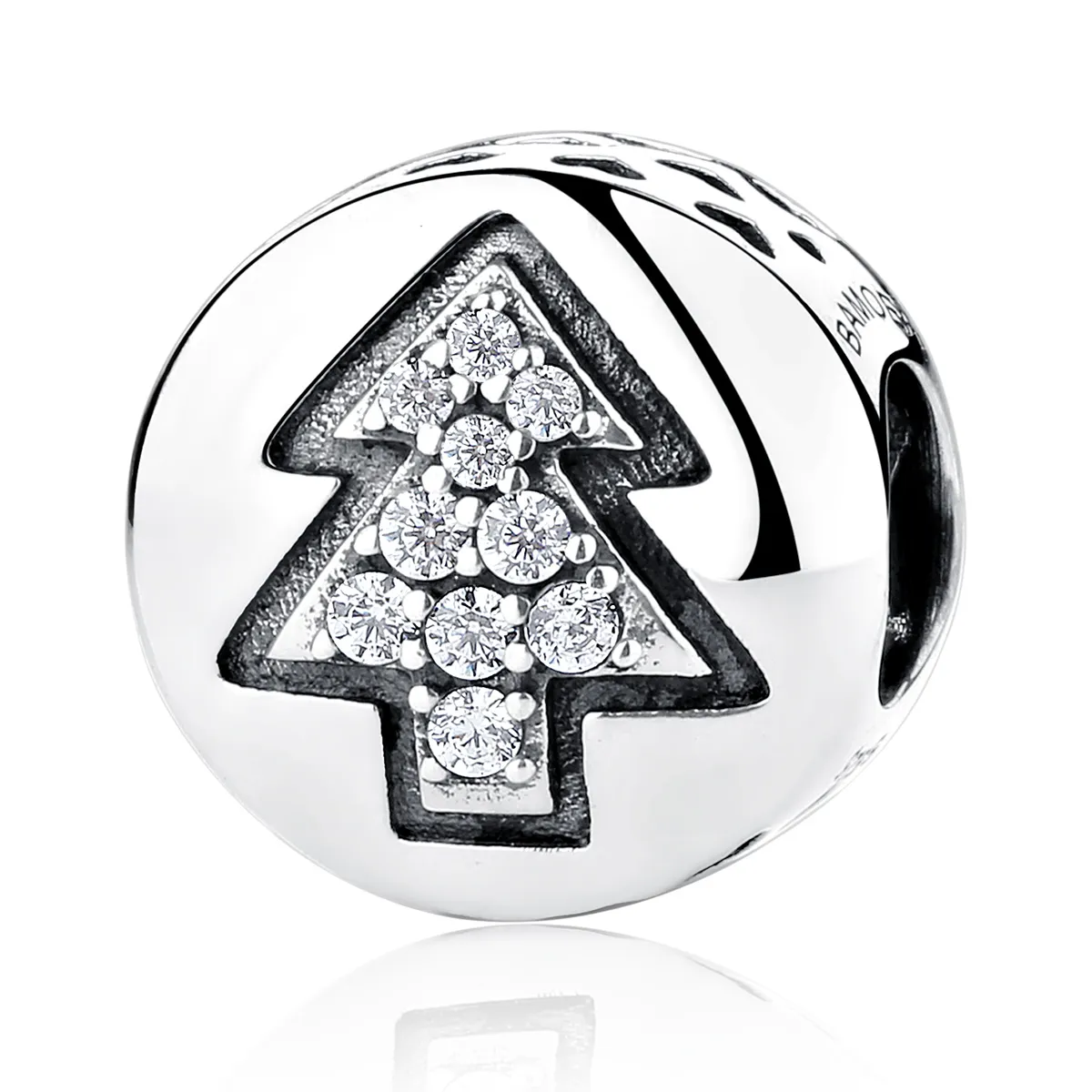 Pandora Style Silver Christmas Tree Charm - SCC064