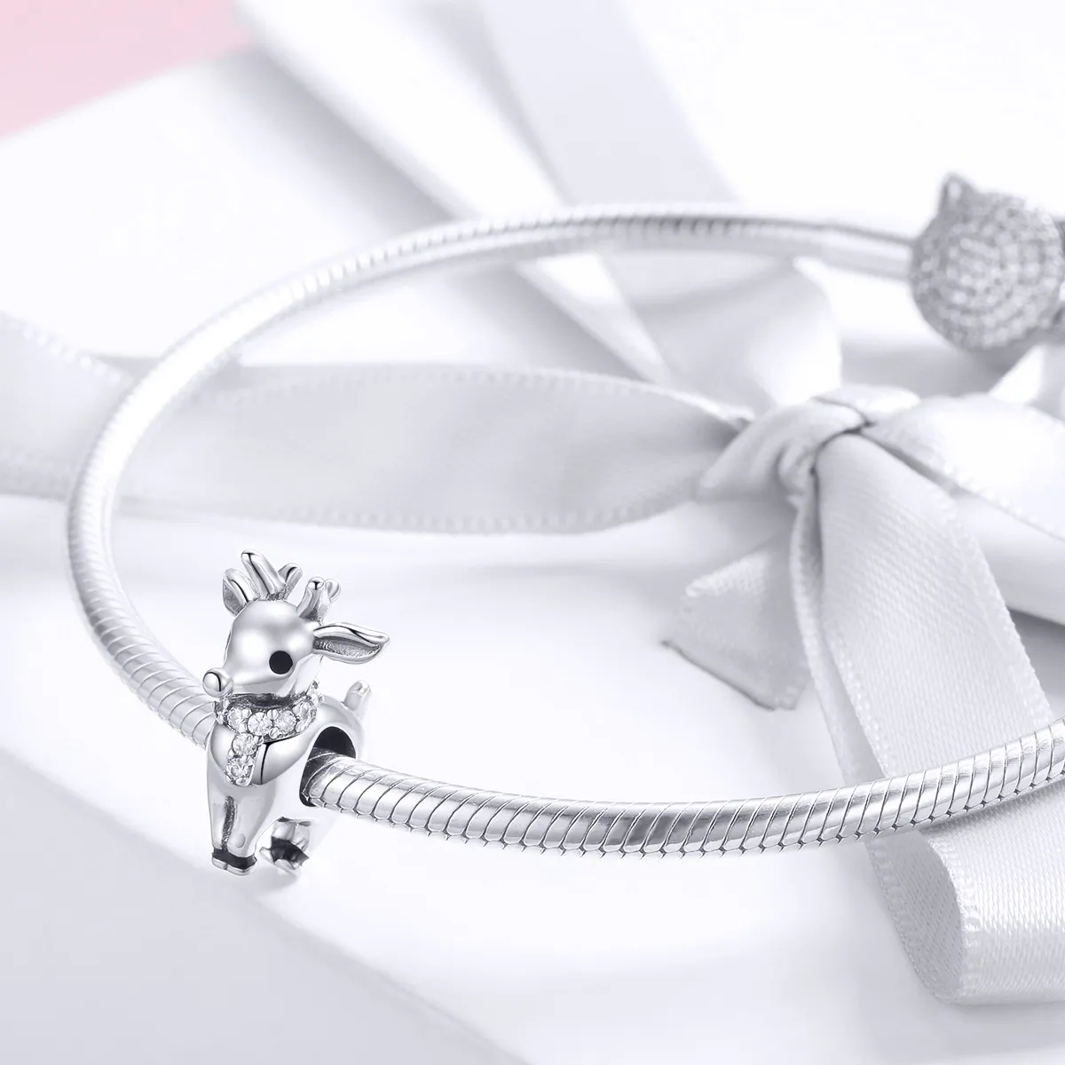 Pandora Style Silver Reindeer Charm - SCC1003