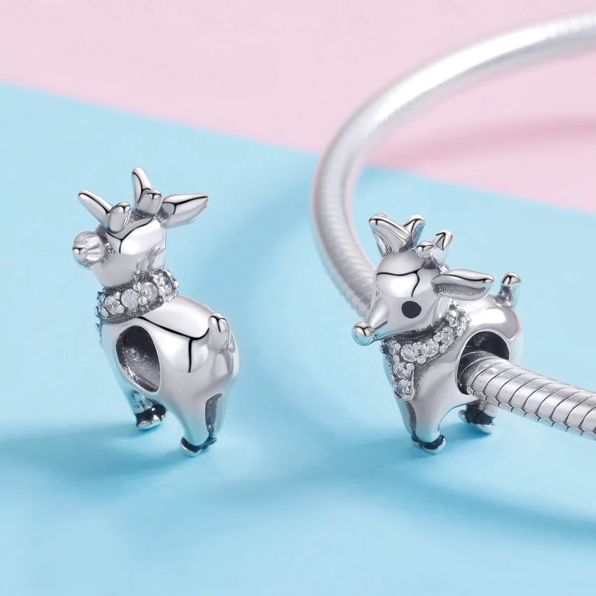 Pandora Style Silver Reindeer Charm - SCC1003