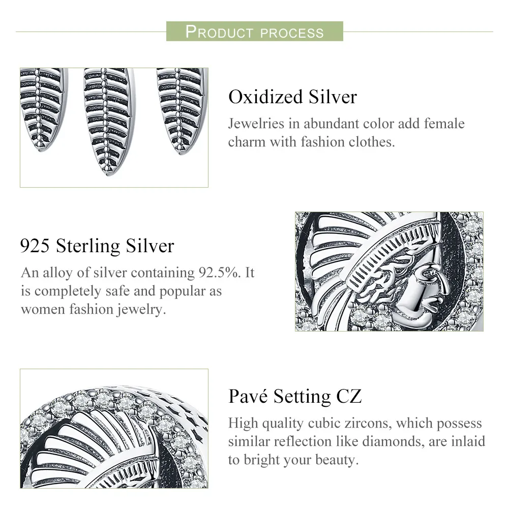 Pandora Style Silver Indians Charm - SCC1099