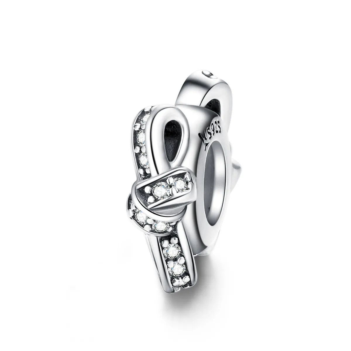 pandora style silver knot spacer scc1234