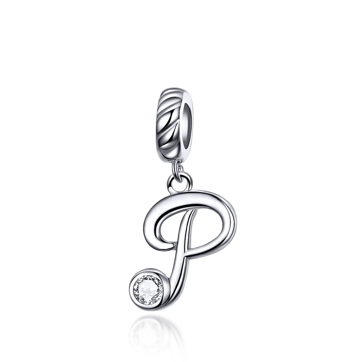 Pandora Style Silver Letter P Dangle - SCC1183-P
