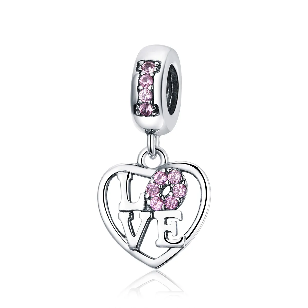pandora style silver loved one dangle scc1044