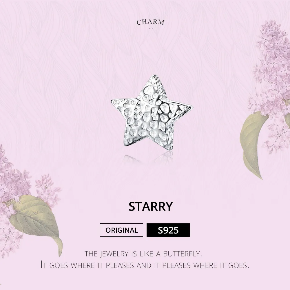 Pandora Style Silver Starry Charm - SCC1246