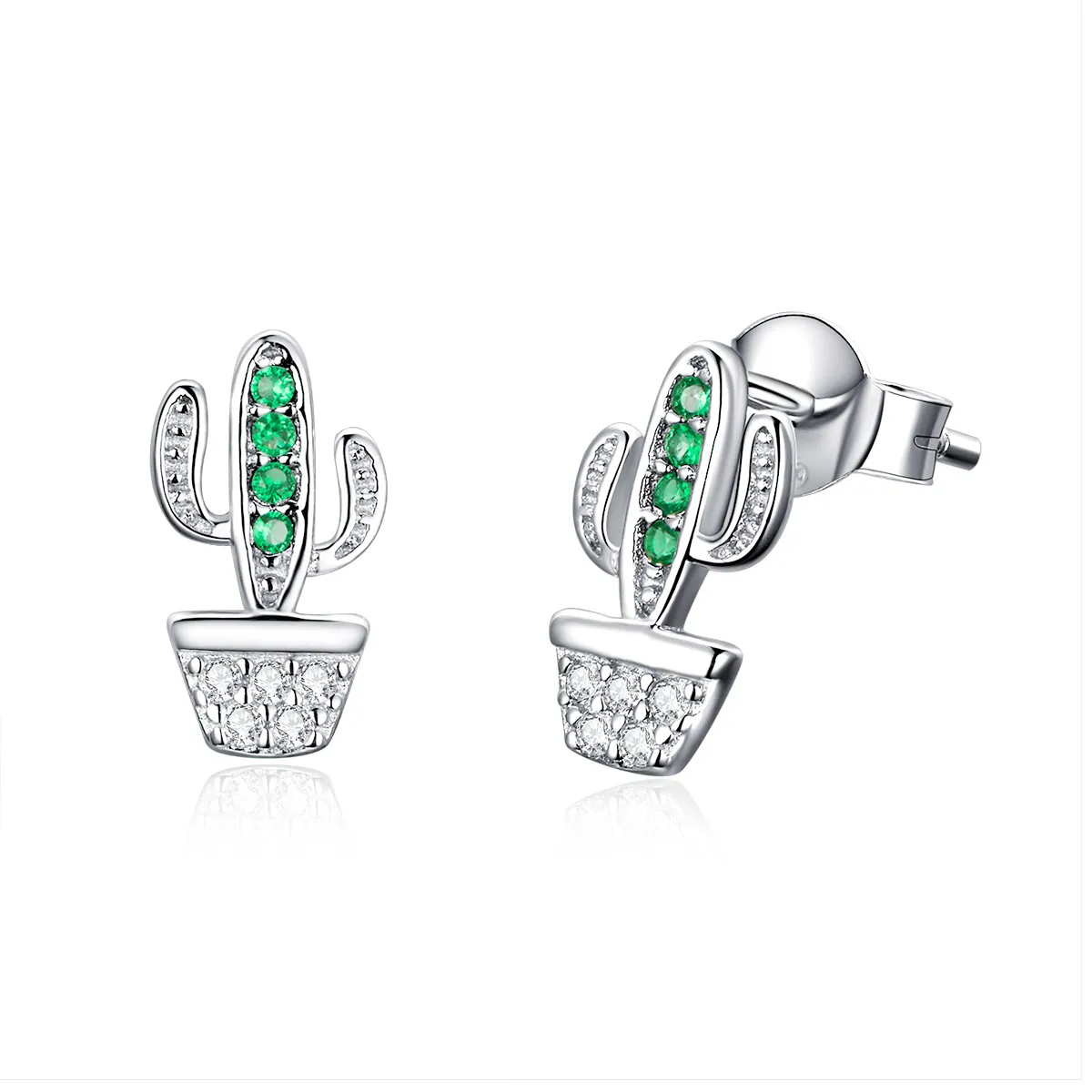 Sterling silver sale cactus earrings