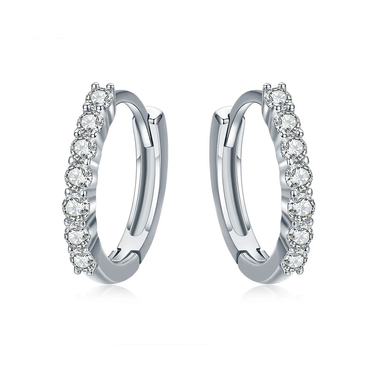 Pandora Style Silver Declaration of Grace Hoop Earrings - SCE351-1H