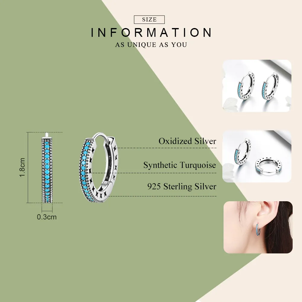 Pandora Style Silver Sparkle Hoop Earrings - SCE493