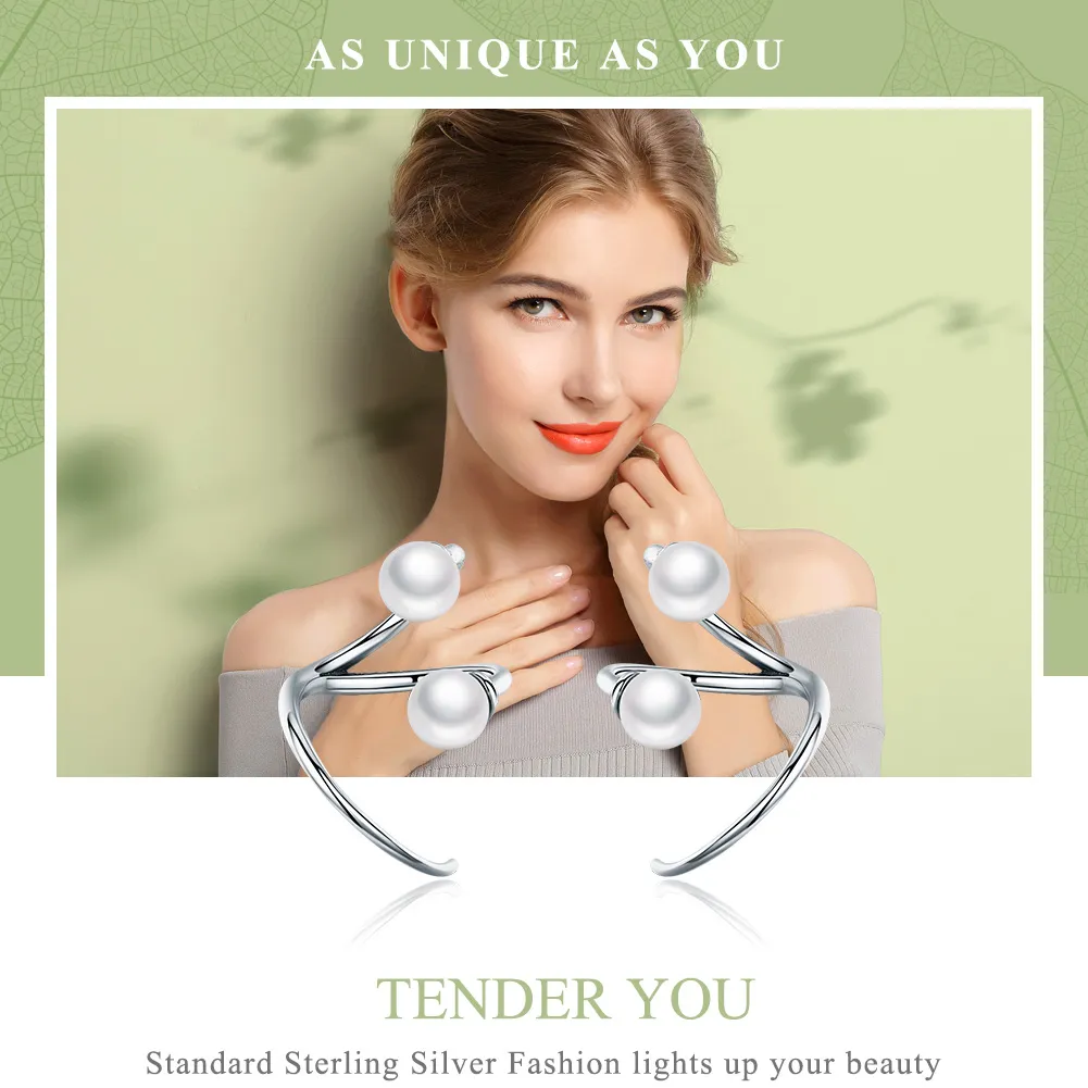 Pandora Style Silver Tender You Stud Earrings - SCE306