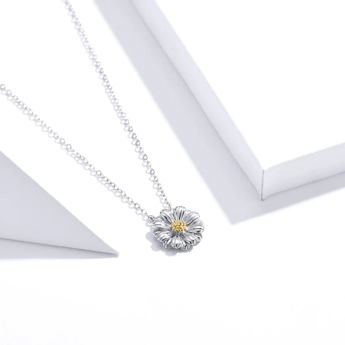 Pandora Style Silver Daisy Necklace - SCN370