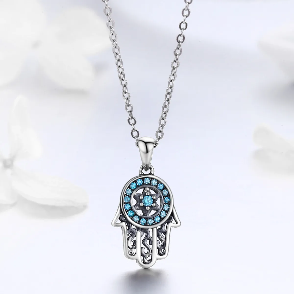 Pandora Style Silver Fatima's Guarding Necklace - SCN264
