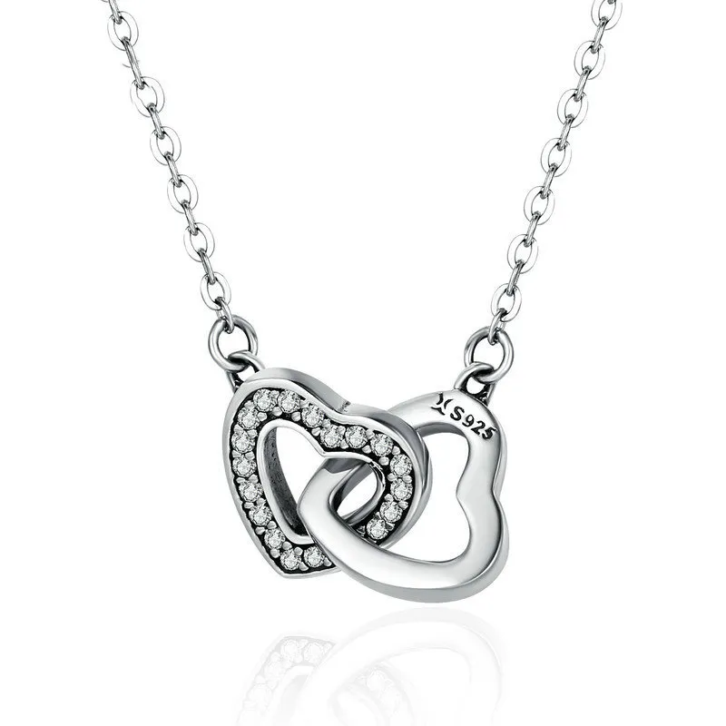 pandora style silver heart and soul necklace scn181