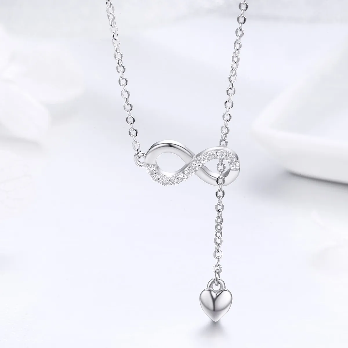Pandora Style Silver Infinite Charm Necklace - SCN223