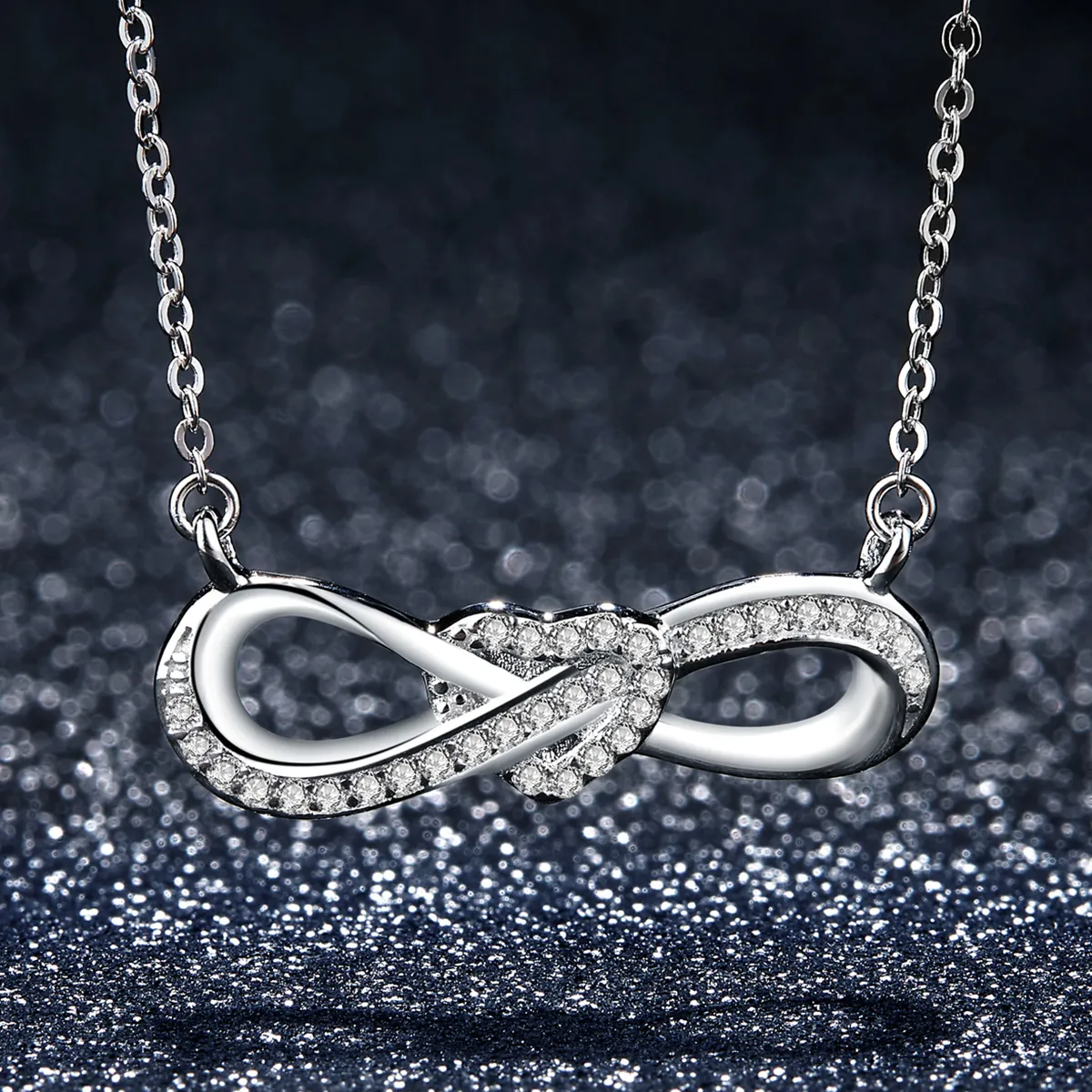 Pandora Style Silver Infinite Love Necklace - SCN100