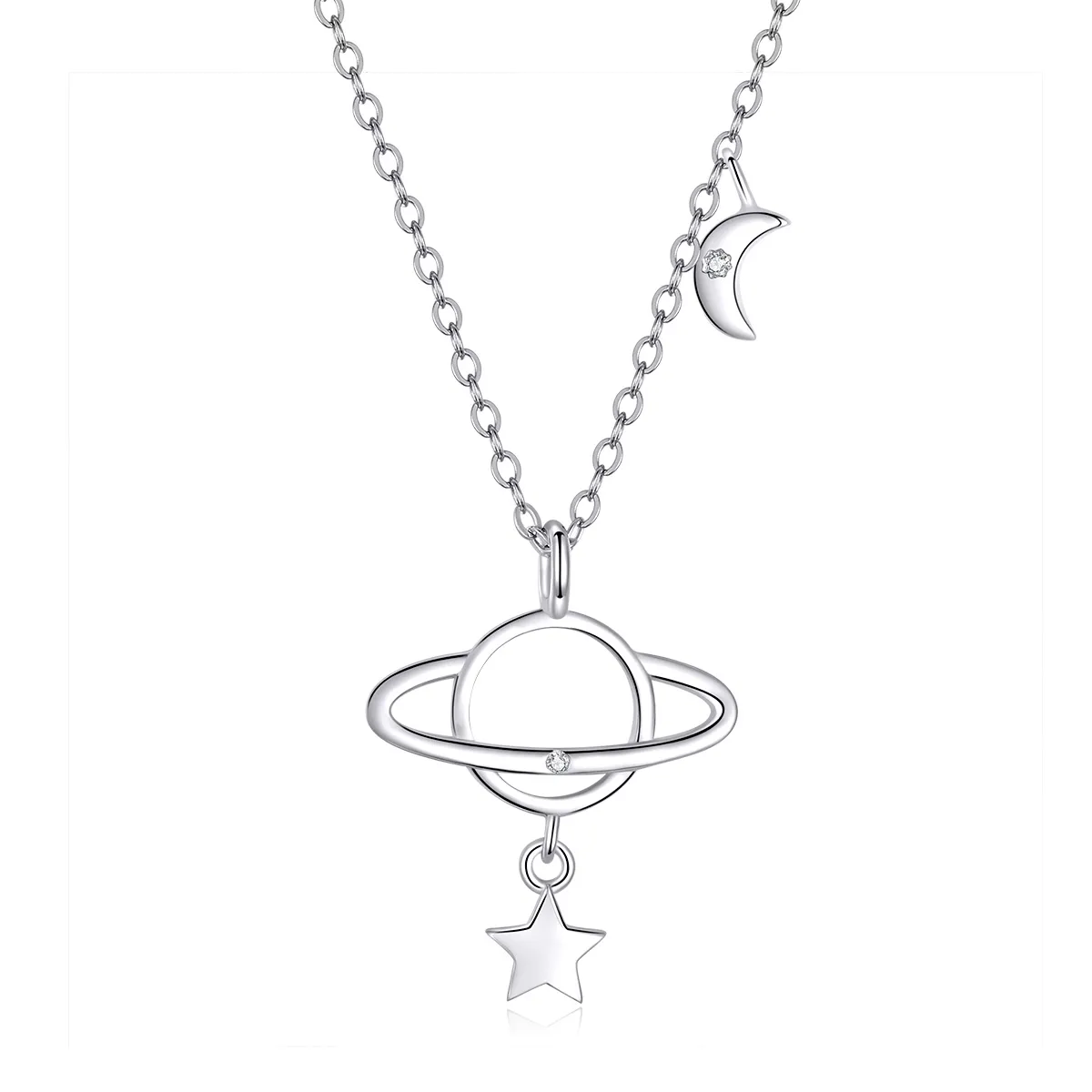 pandora style silver interstellar necklace scn349