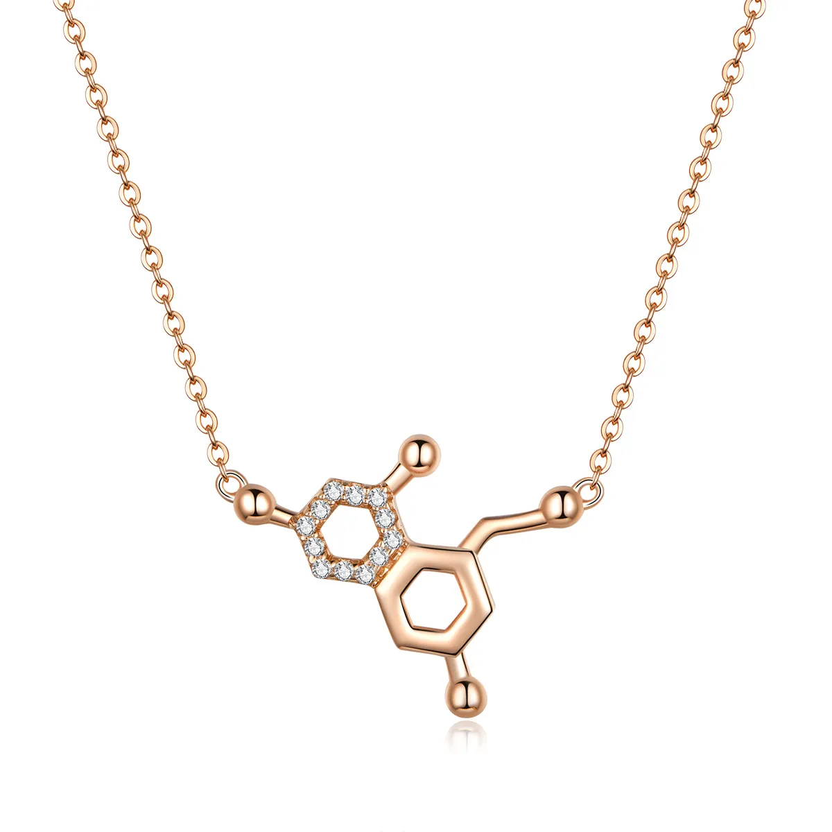 pandora style silver love molecular necklace scn361