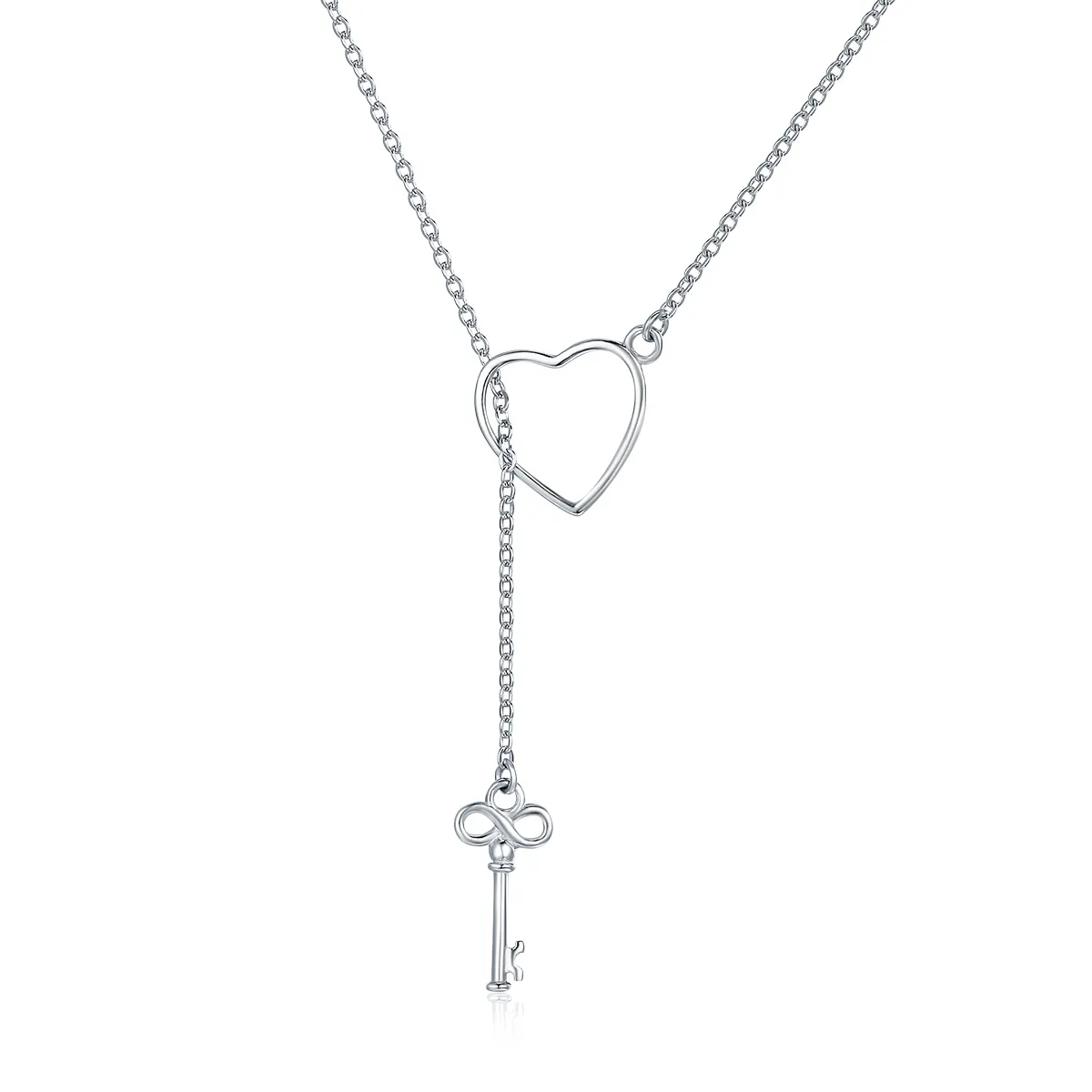 pandora style silver open your heart necklace scn107