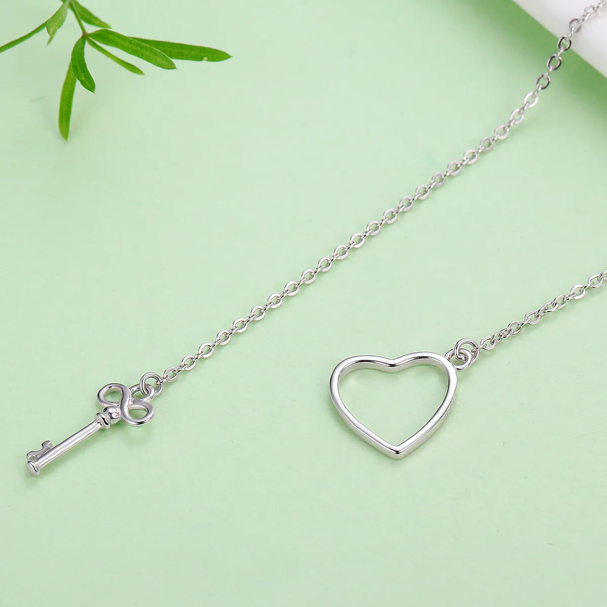 Pandora Style Silver Open Your Heart Necklace - SCN107