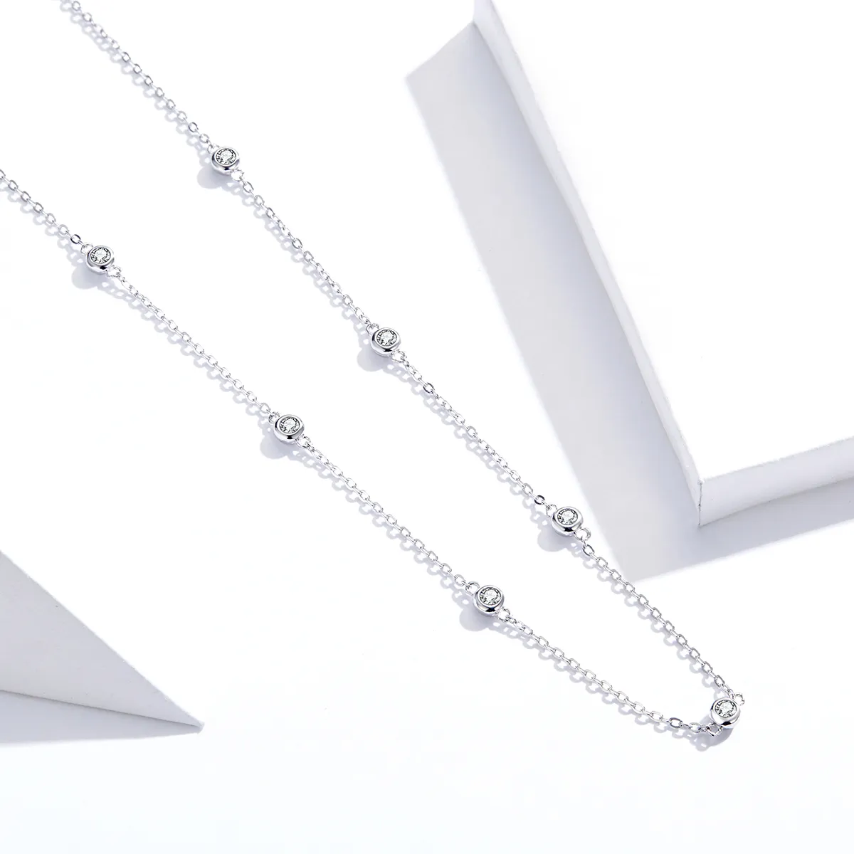 Pandora Style Silver Romantic Shine Chain Necklace - SCN393