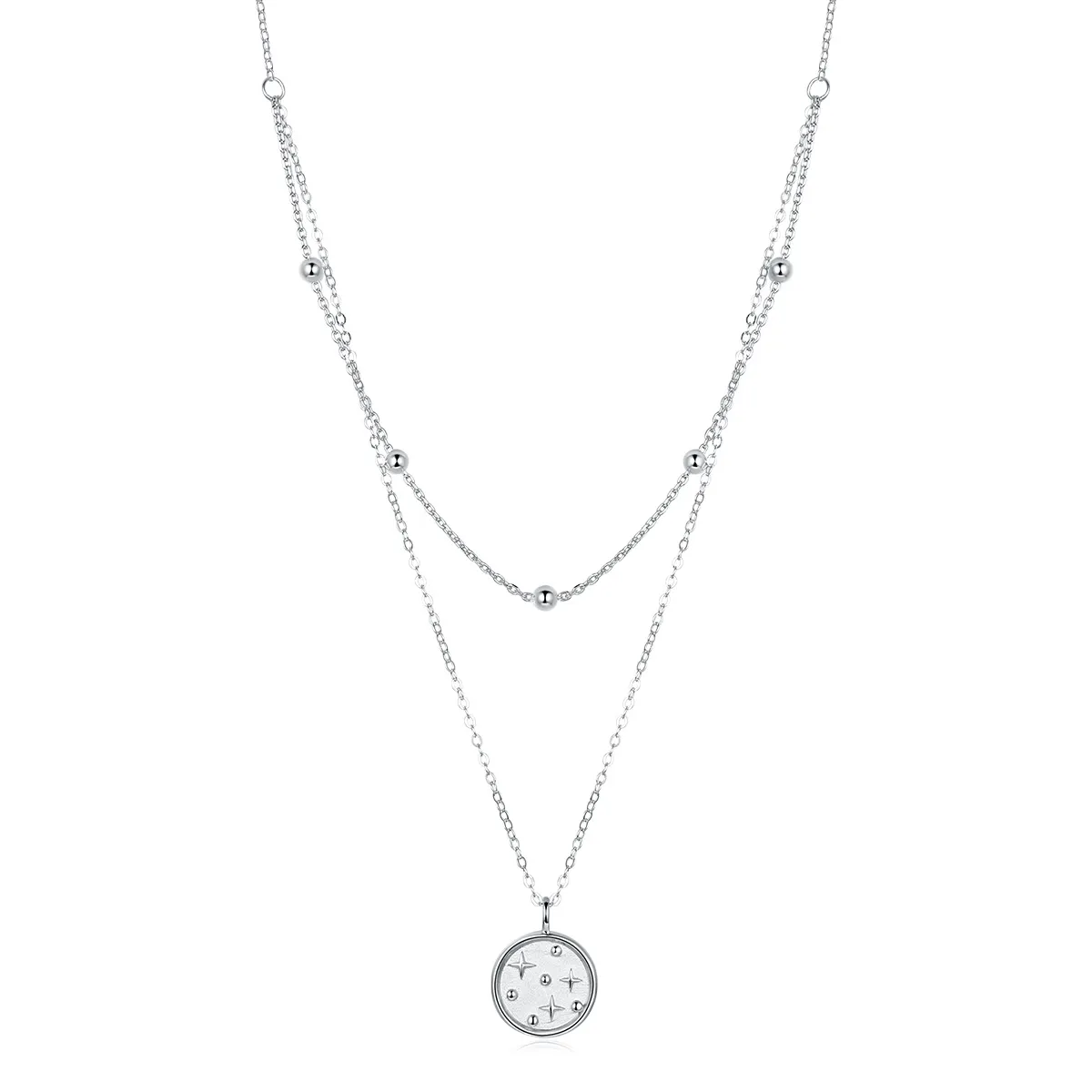 Pandora Style Silver Starry Necklace - SCN365