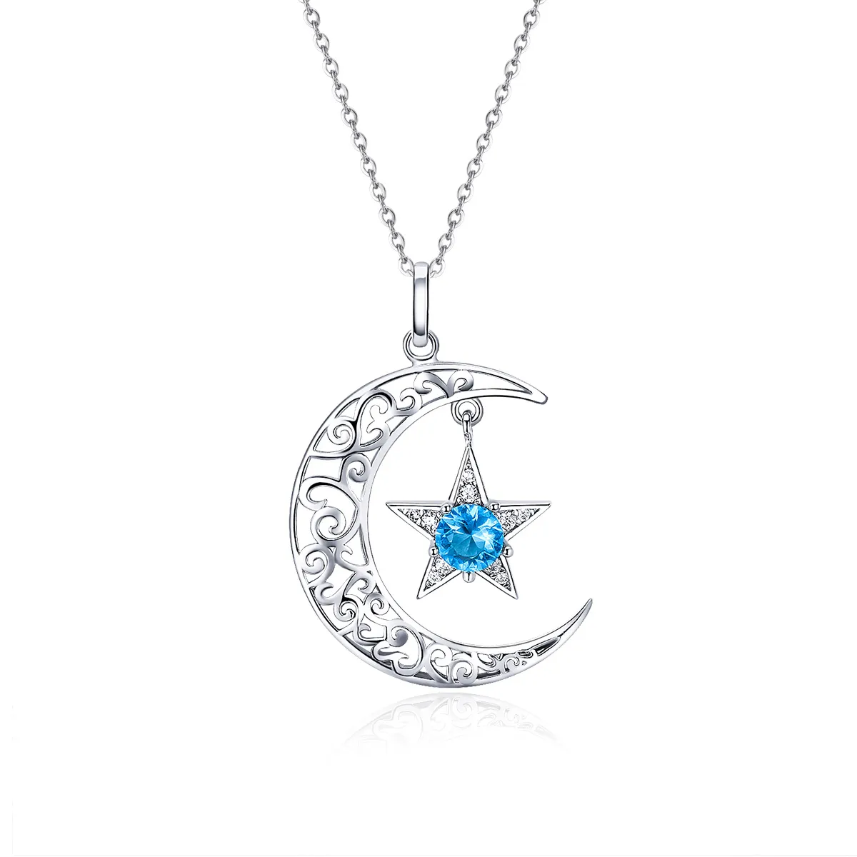 pandora style silver starry sky necklace scn278