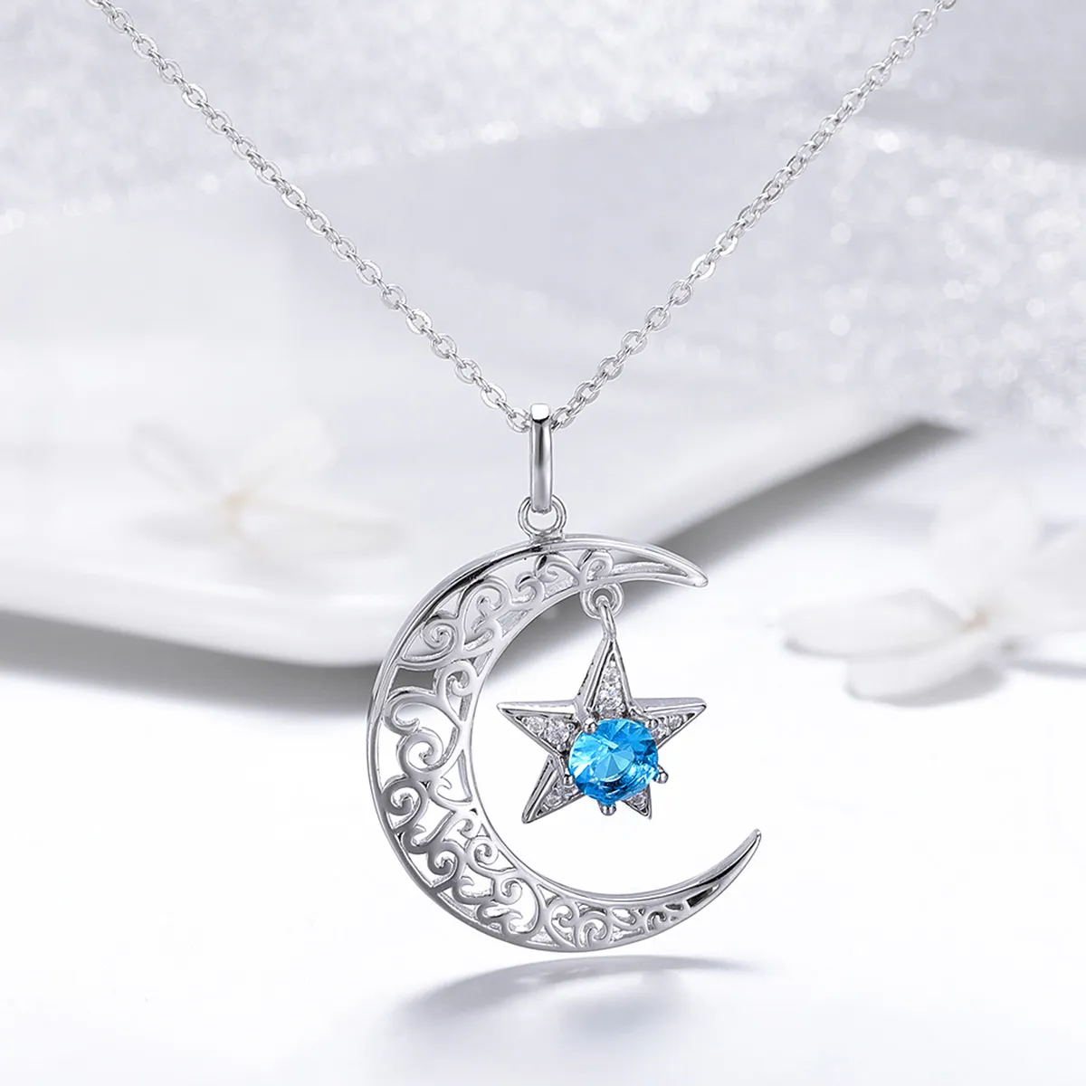 Pandora Style Silver Starry Sky Necklace - SCN278
