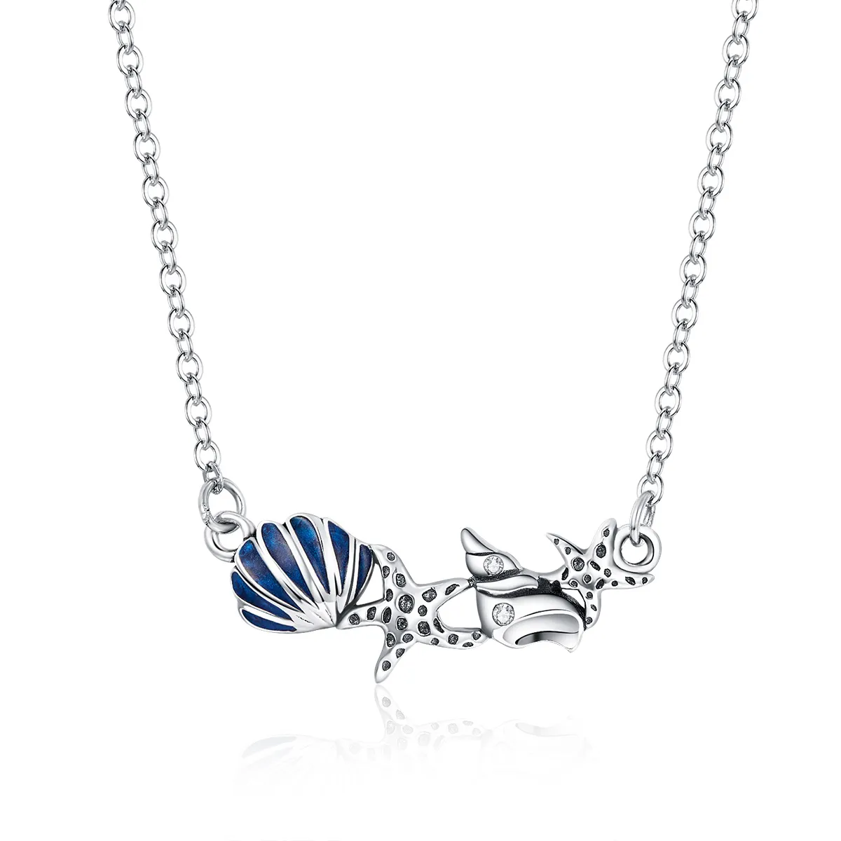 pandora style silver summer ocean necklace scn407