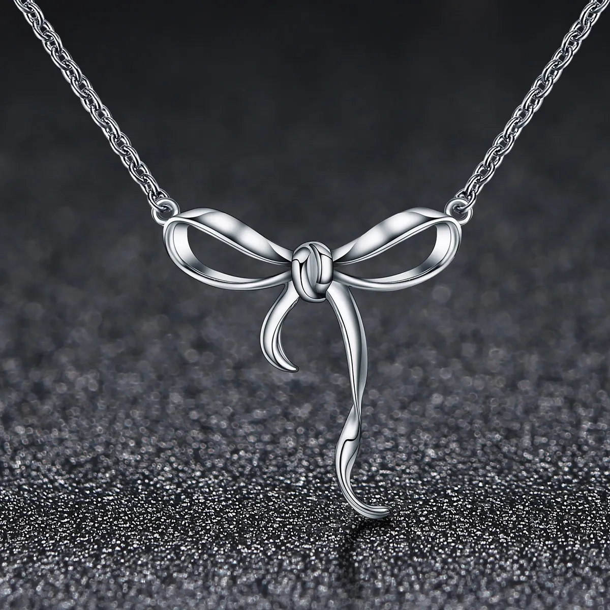 Pandora bow clearance necklace silver