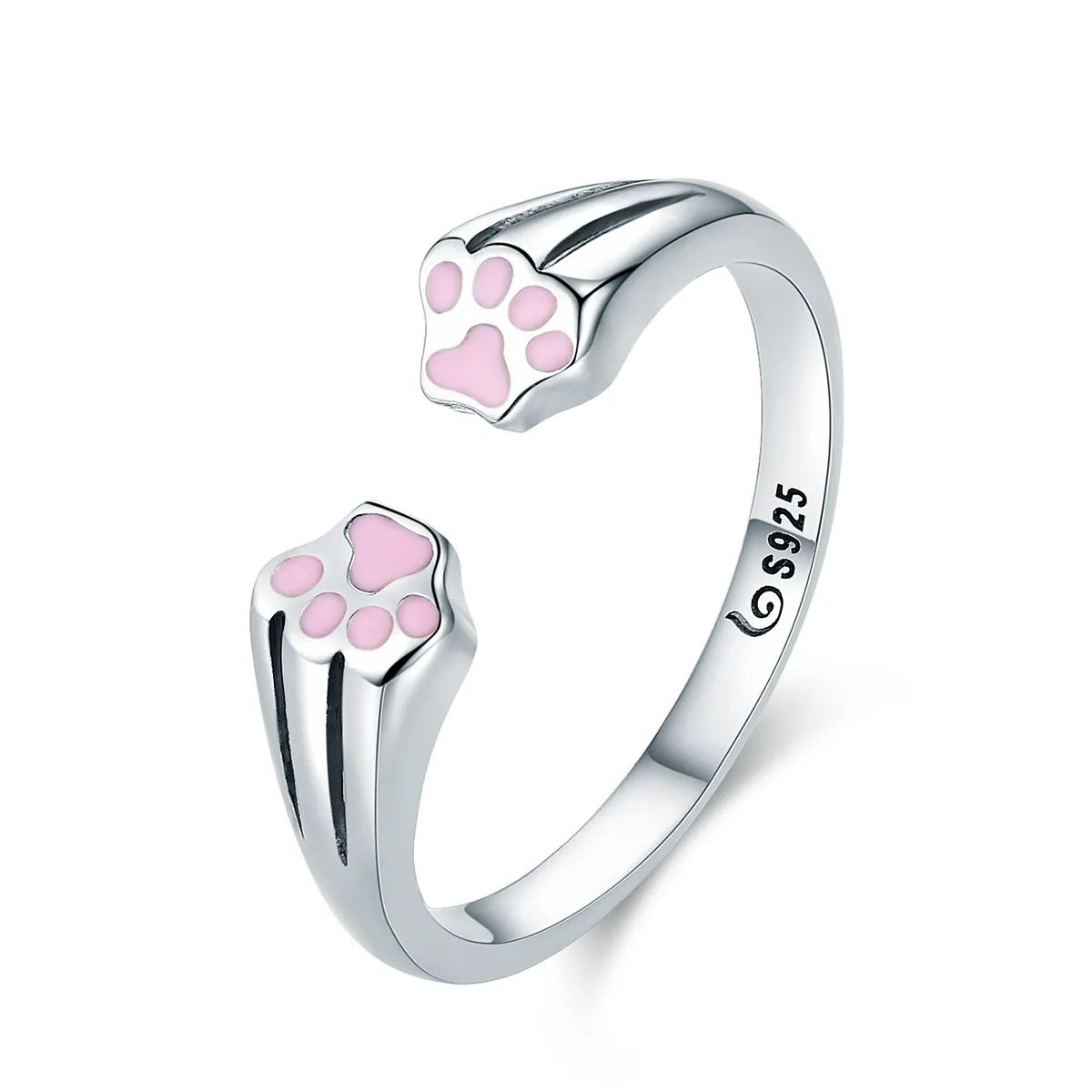 Pandora Style Silver Cat Paw Ring - SCR366