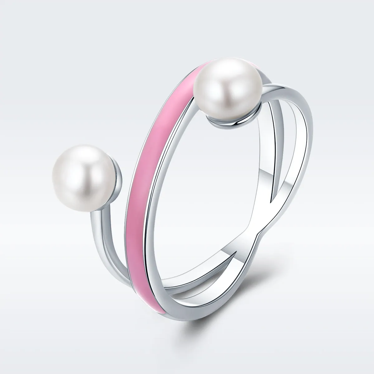 pandora style silver elegant geometry ring scr234