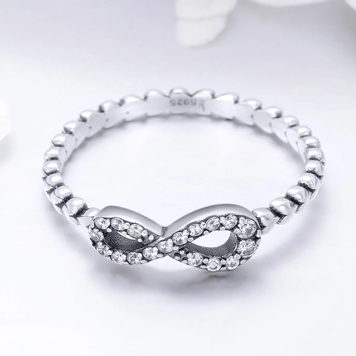 Pandora Style Silver Eternal Heart Ring - SCR414