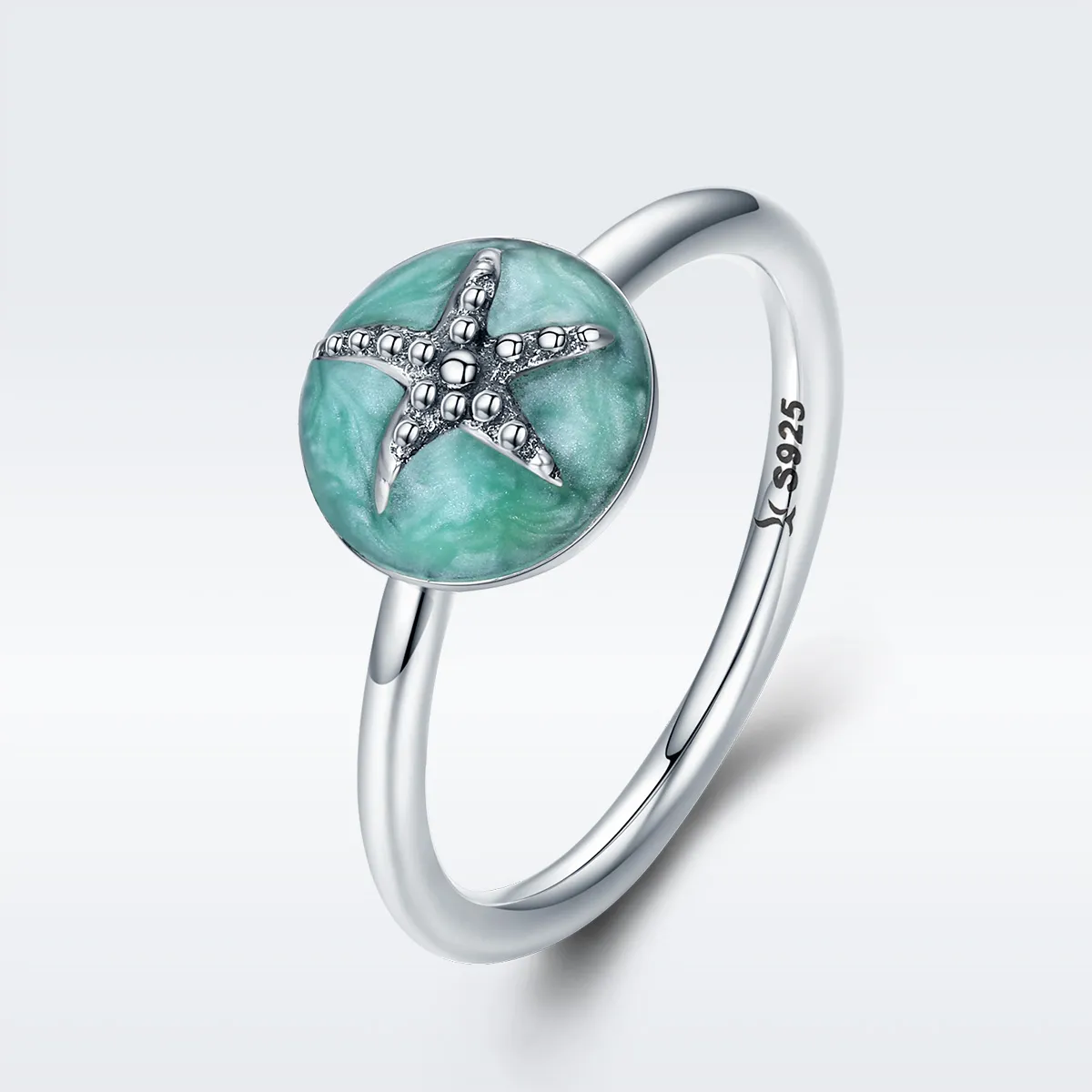 pandora style silver fantasy starfish ring scr202