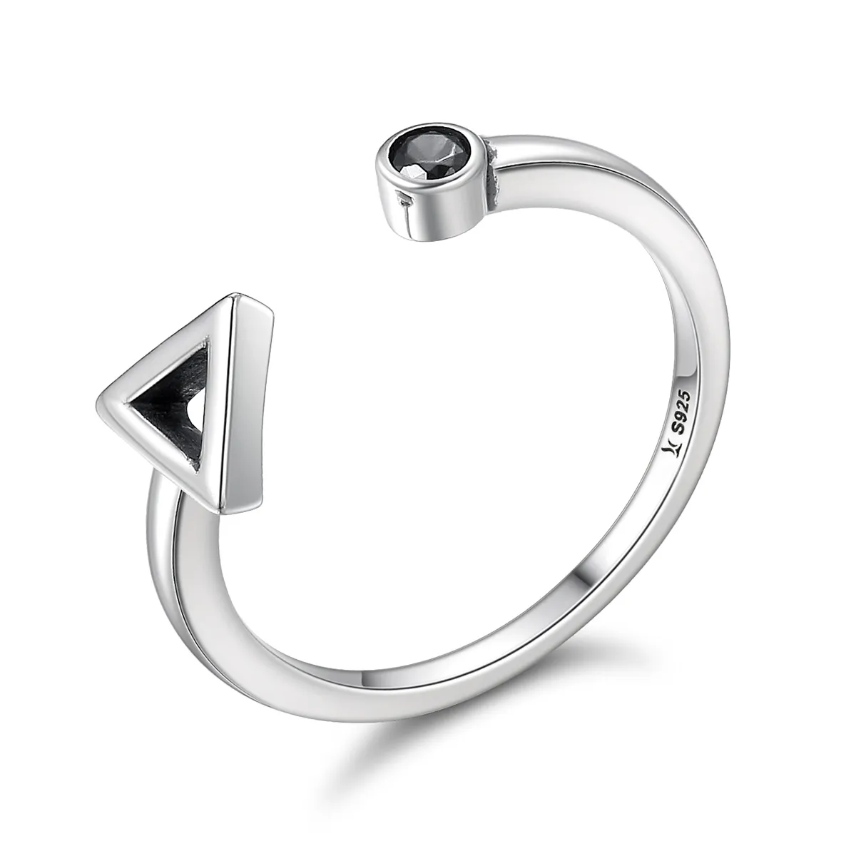 Pandora Style Silver Geometric Movement Ring - SCR144