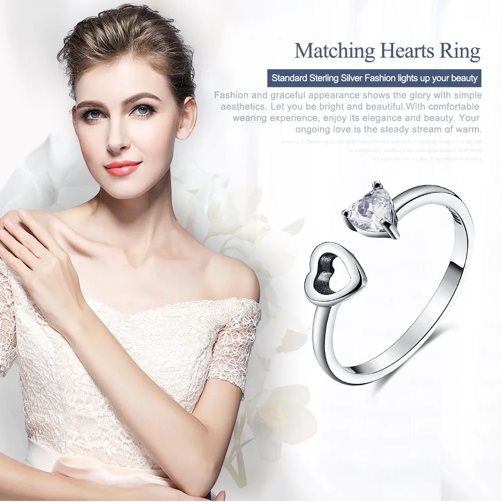 Pandora Style Silver Heart and Soul Ring - SCR073