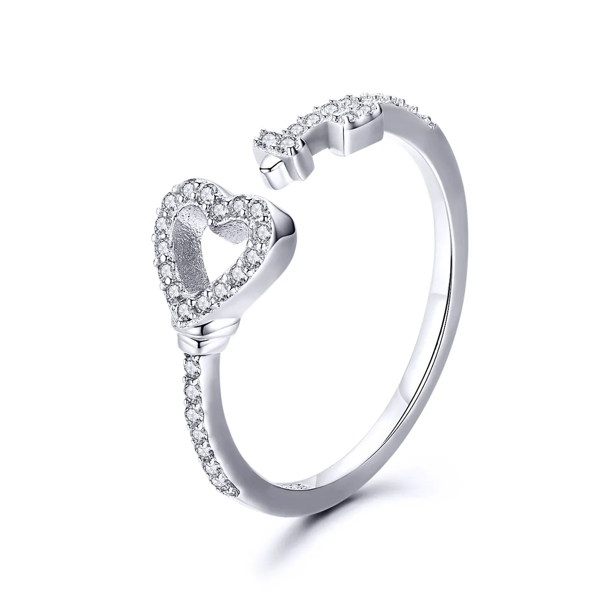 Pandora Style Silver Heartslock Ring - SCR502