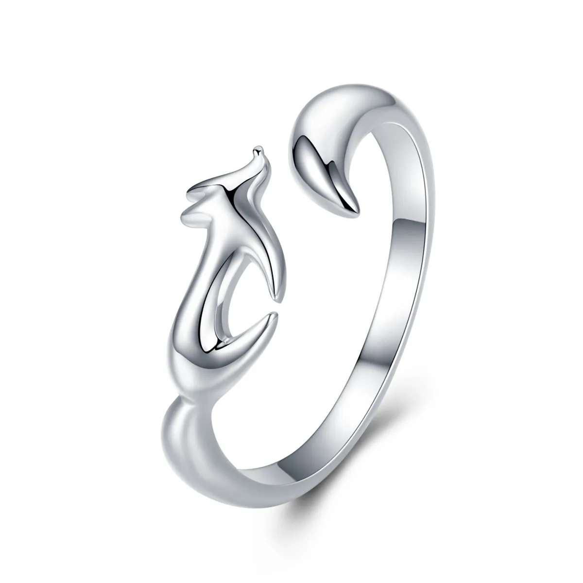 Pandora Style Silver Little Fox Ring - SCR478