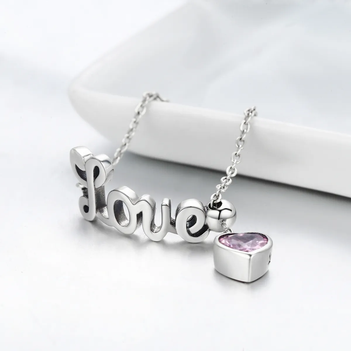 Pandora Style Silver Love Ring - SCR246