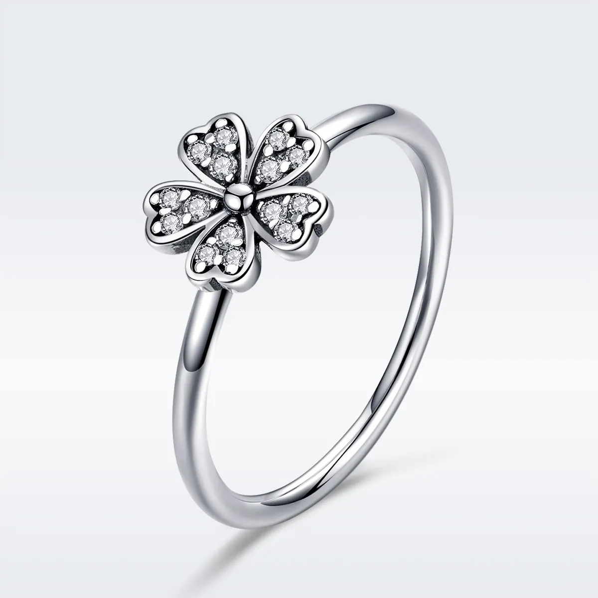 pandora style silver simple daisy ring scr398