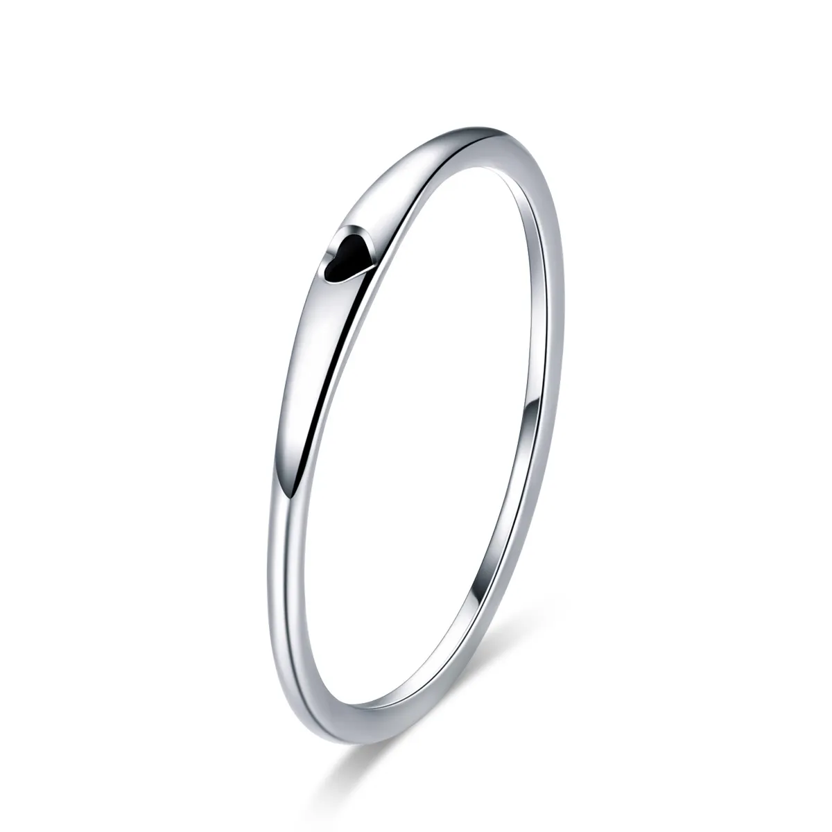 pandora style silver simple love ring scr468