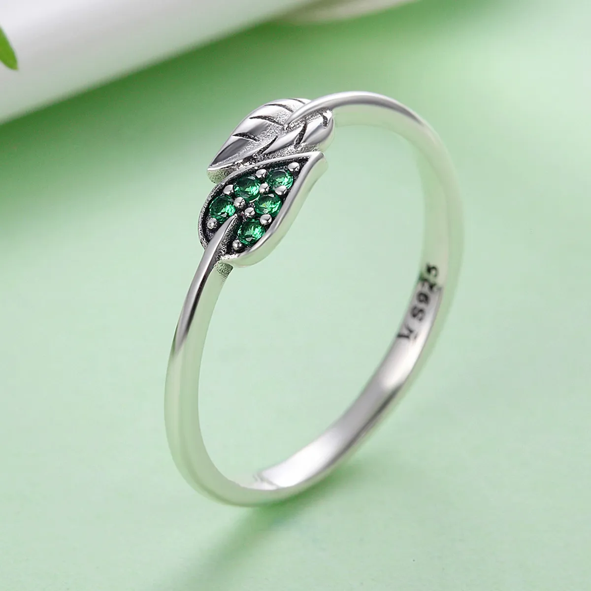 Pandora Style Silver Sprout Ring - SCR093