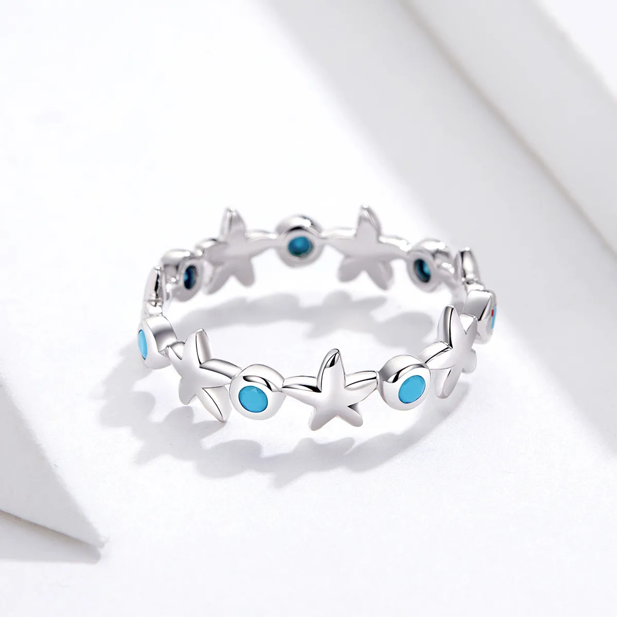 Pandora Style Silver Starfish Ring - SCR527