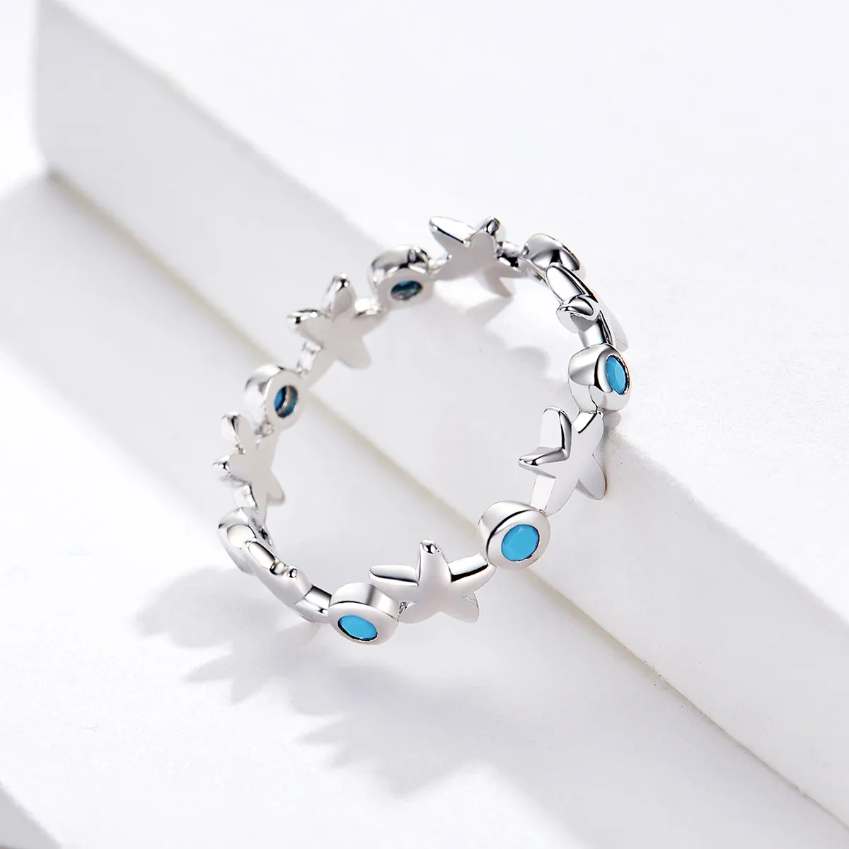 Pandora Style Silver Starfish Ring - SCR527