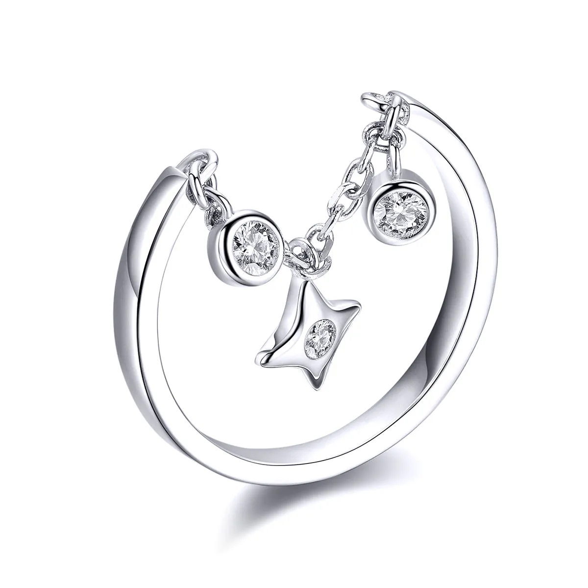 Pandora Style Silver Starry Sky Ring - SCR408