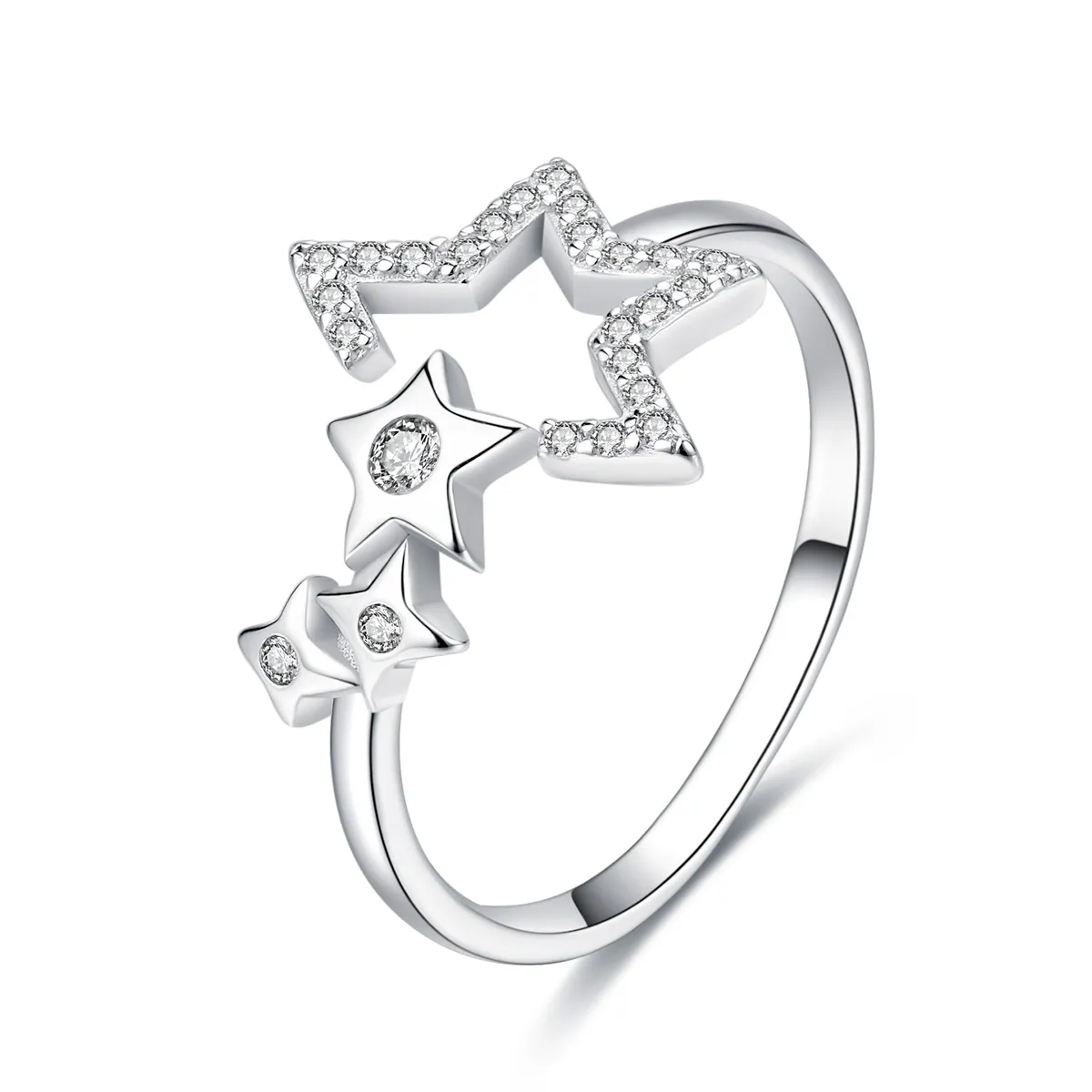 Pandora Style Silver Star's Waitting Ring - SCR452